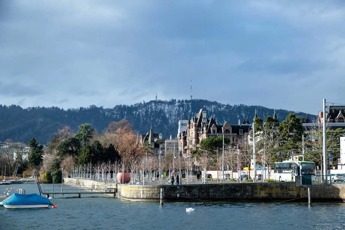 Mountains behind Lake Zurich