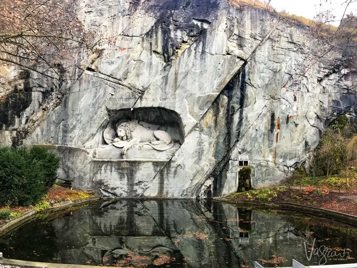 The Lion monument in Lucerne Switzerland