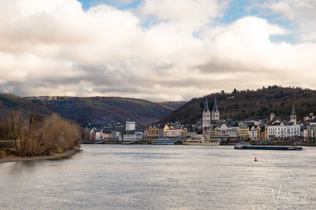 fairytale villages seen along the Middle Rhine in Germany on a winter river cruise from Paris to Switzerland
