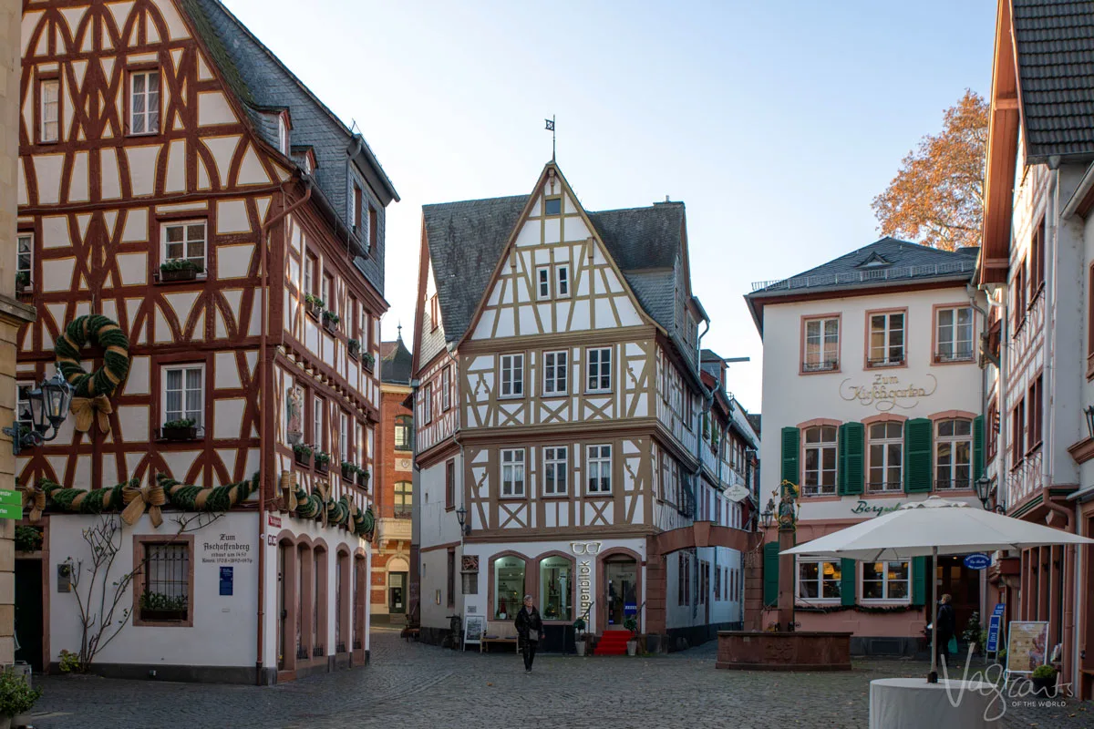 Timber houses in the historical centre of Mainz Germany