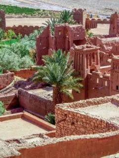 Day Trip to Ouarzazate and Ait Benhaddou is popular to see these red clay buildings of the ancient Kasbah which has appeared in many movies