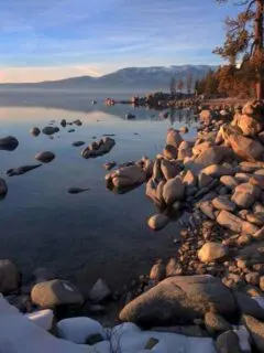 Sunset views over Lake Tahoe.