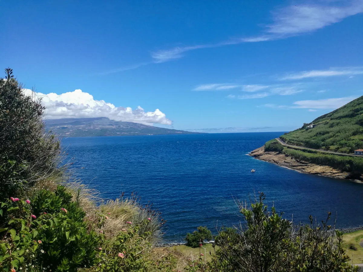 Scenic bay of the Azores islands.
