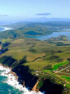 Aerial view of Knysna on the Garden Route in South Africa