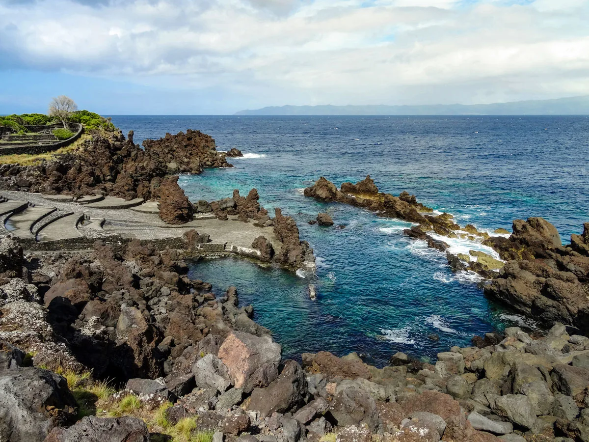 Perfect natural swimming pools amongst the lava coast.