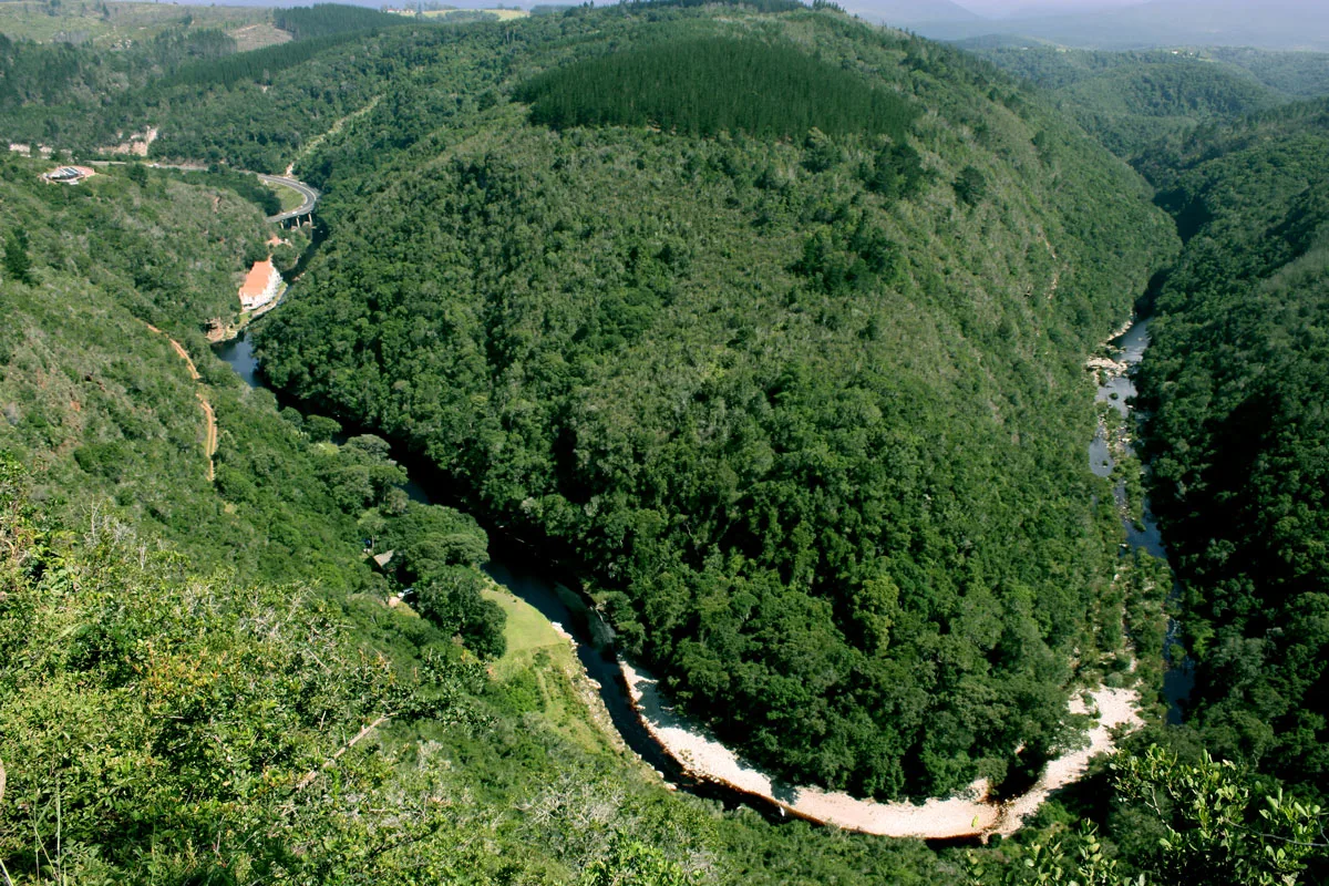 Map of Africa Lookout in Wilderness South Africa on the Garden Route