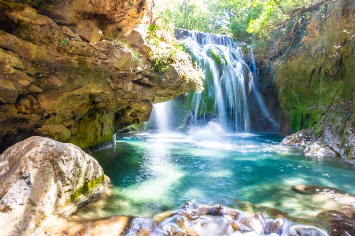 Waterfall and swimming hole at Cascades d Akchour