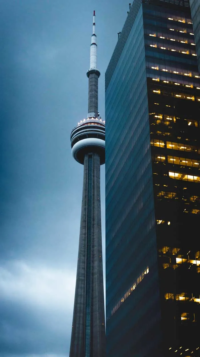 The CN Tower in Toronto.