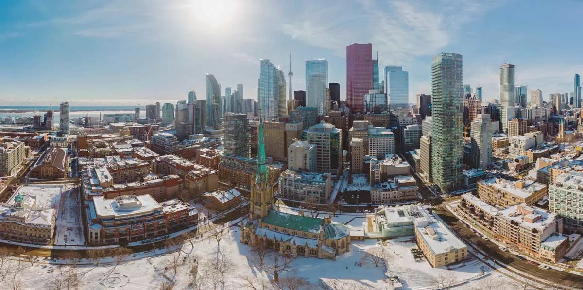 Downtown Toronto in March 