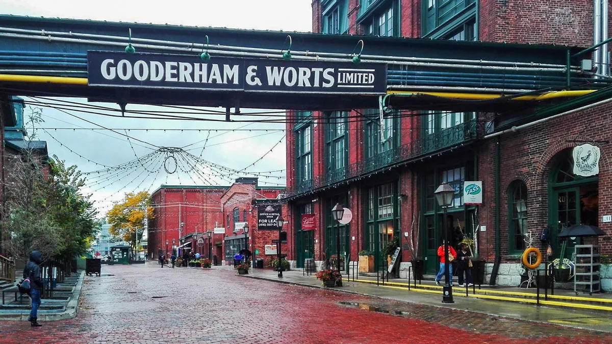 Gooderham & Worts Distillery in downtown Toronto.