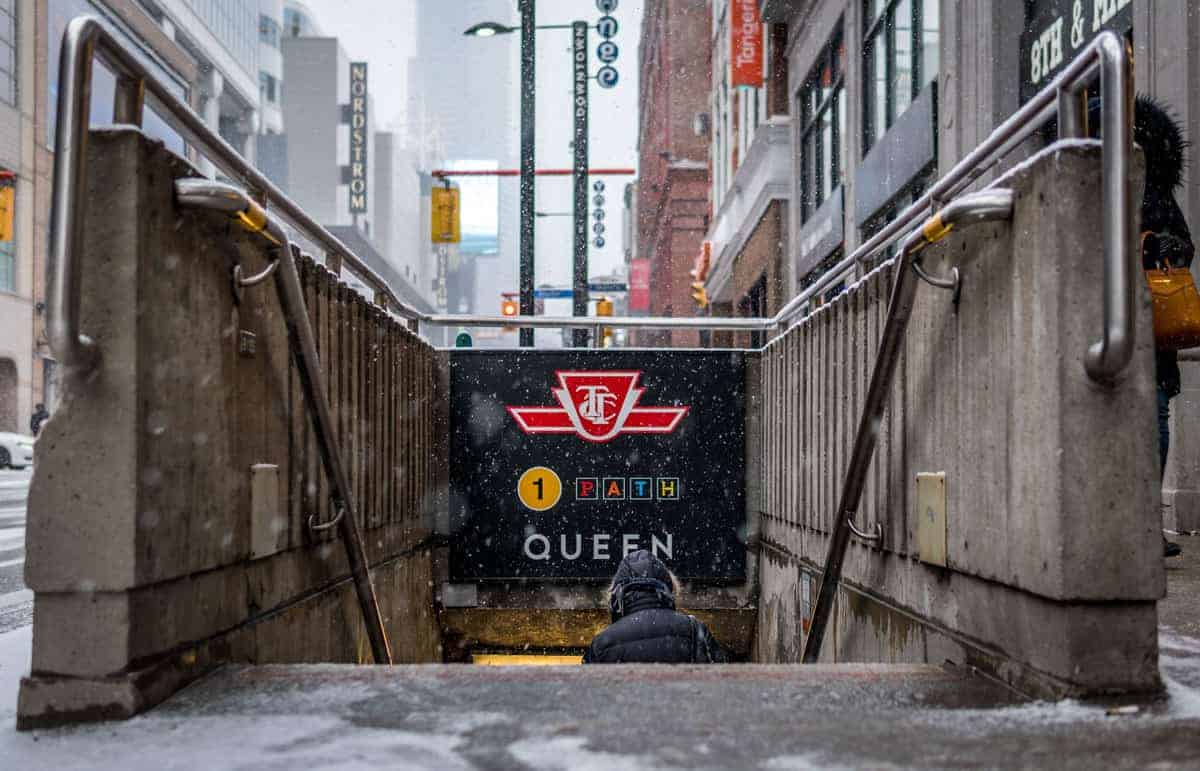 Person using the Toronto PATH.