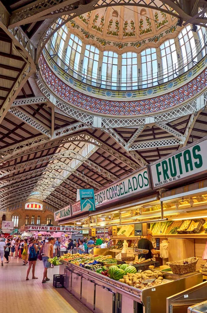 Domed cathedral style ceiling guards the central markets.