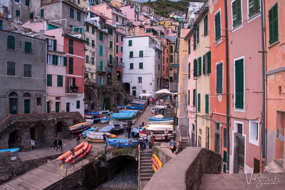 Boats line the streets here, not cars.