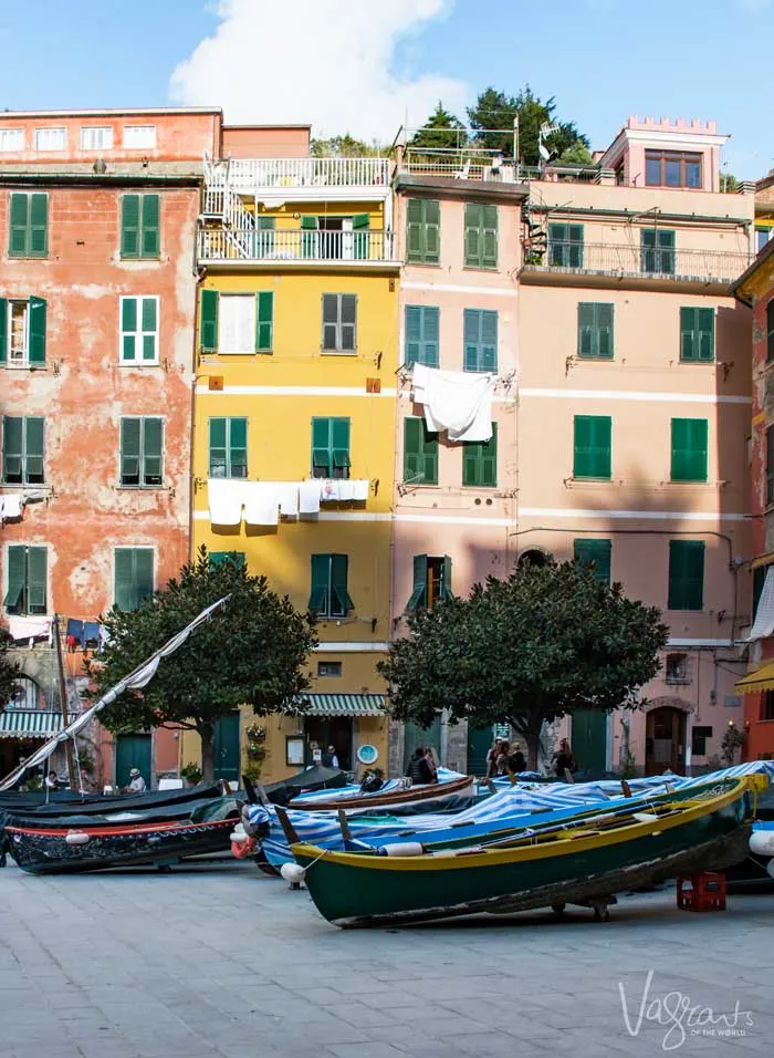 Skinny colourful buildings, washing hanging from lines across the windows and boats resting in the forecourt.