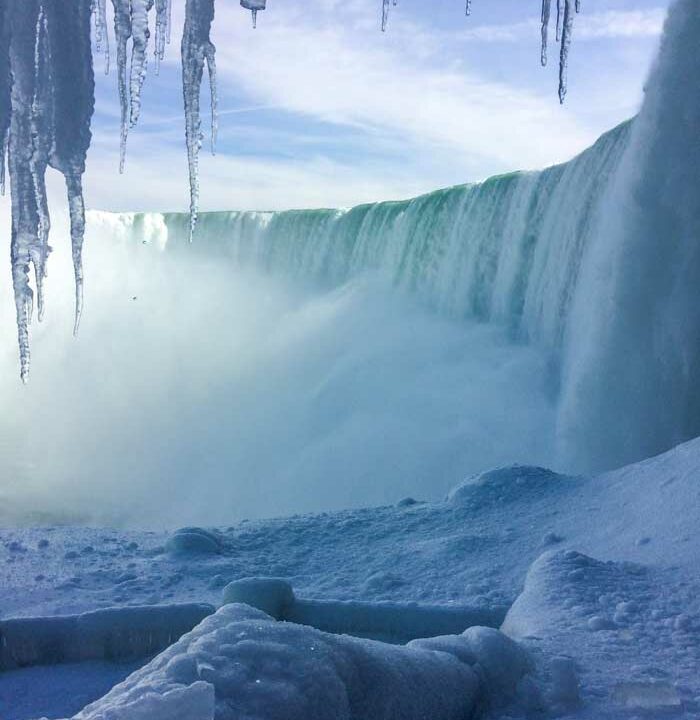 Niagara Falls in winter.