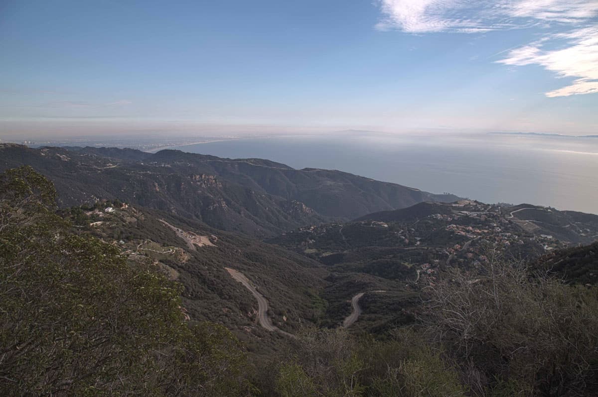 Views over Malibu from the Backbone hiking trail.