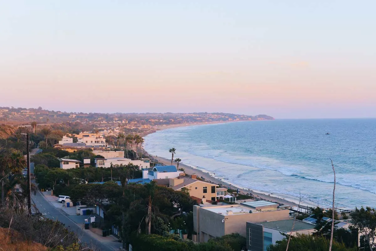 Houses lining the bays with magnificent views of the Pacific ocean.