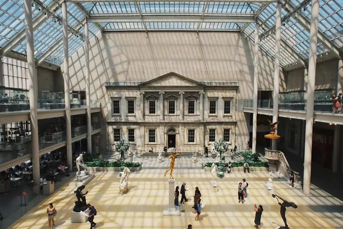 The atrium inside the MET museum New York. 