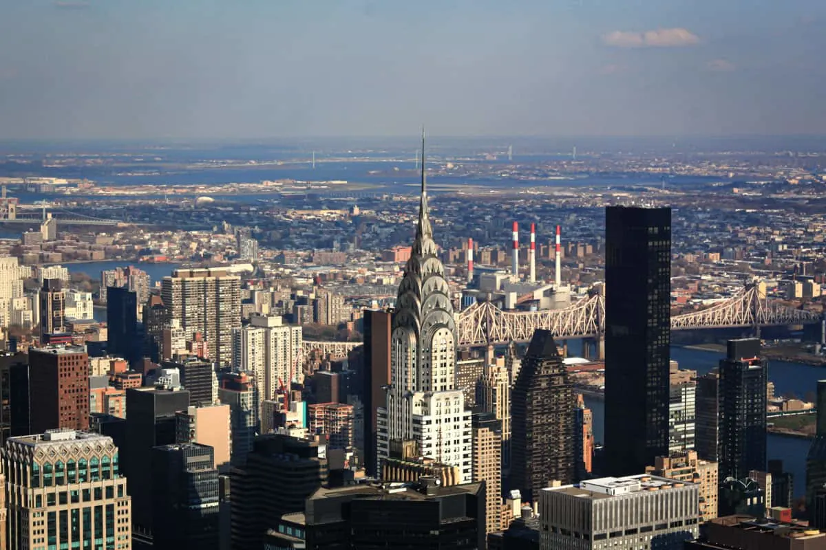 Views of the Chrysler Building from the Empire State Building.