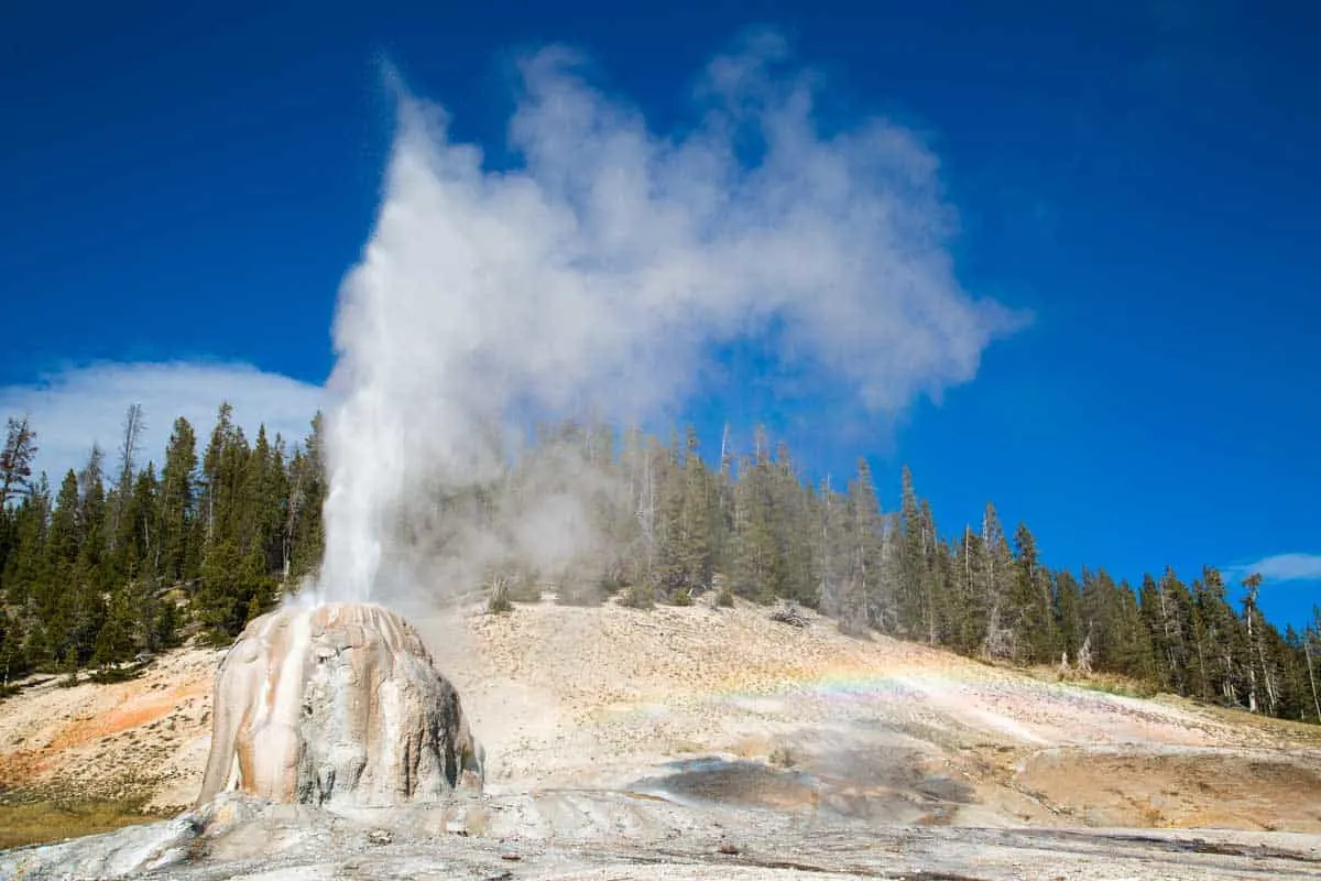 The Lone Star Geyser in Yellowstone National park.