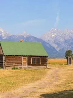 The Mormon houses on the prairie in Jackson Hole