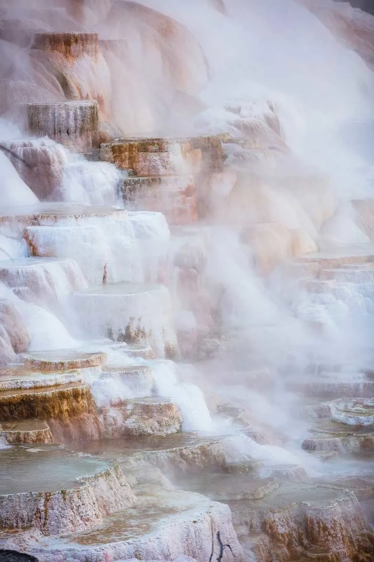 Hot spring terraces in Yellowstone National Park