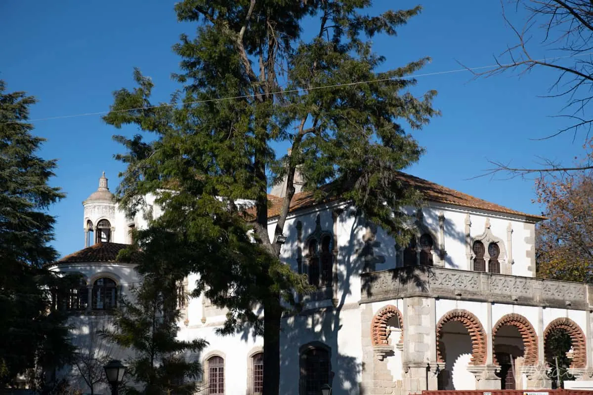 The the 16th century D. Manuel Palace in the public park in Evora. 