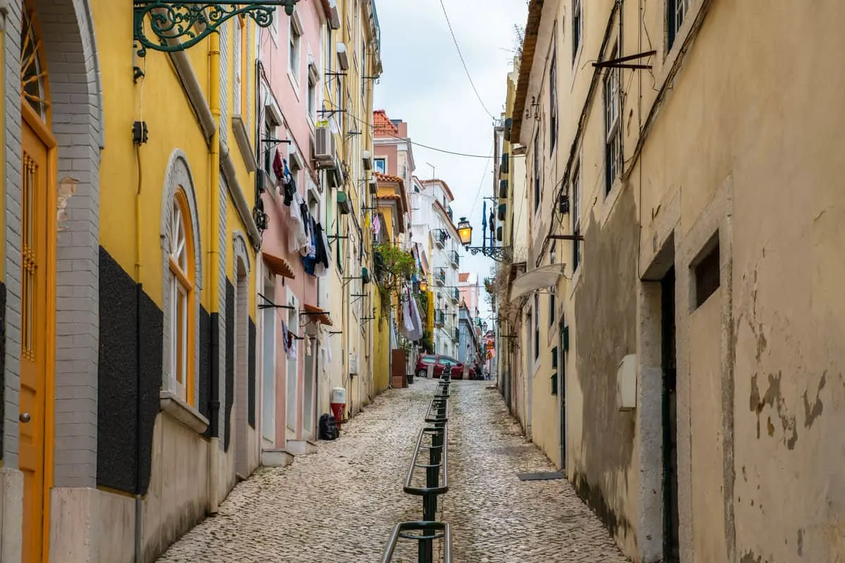 Pretty narrow streets of Lisbon. 