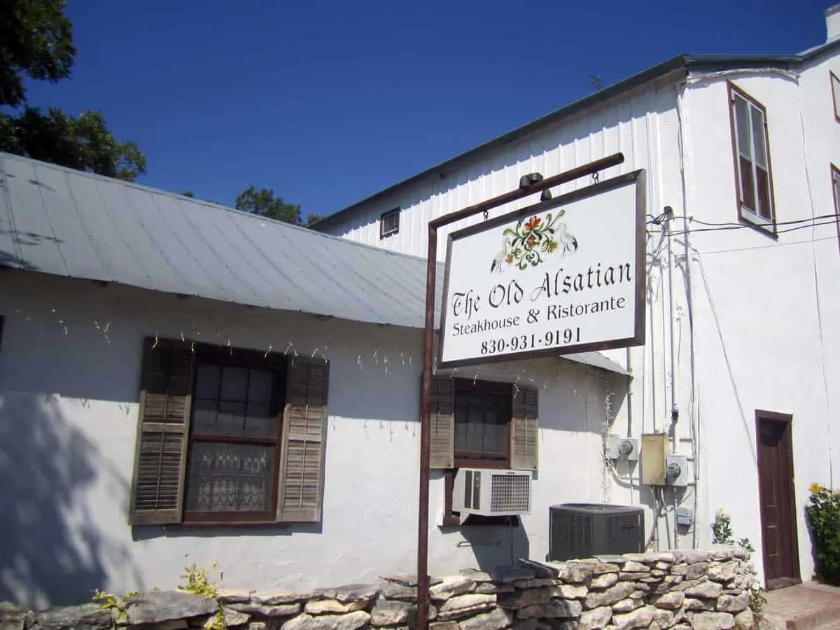 Typical Alsatian French building in Castroville Texas.