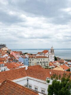 Views over Lisbon and the Tagus from the top of the city.