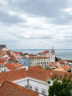 Views over Lisbon and the Tagus from the top of the city.