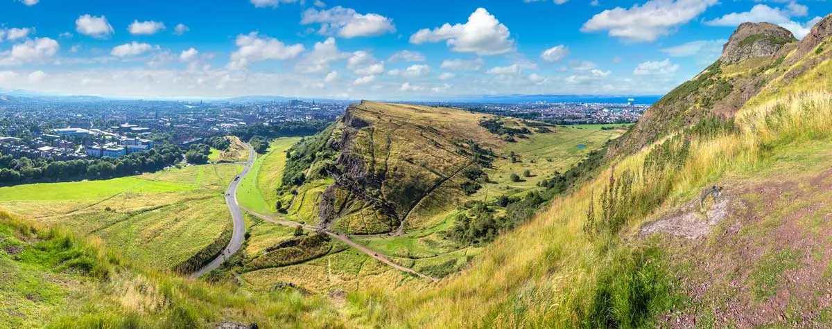 Views over Edinburgh from Arthur's Seat.