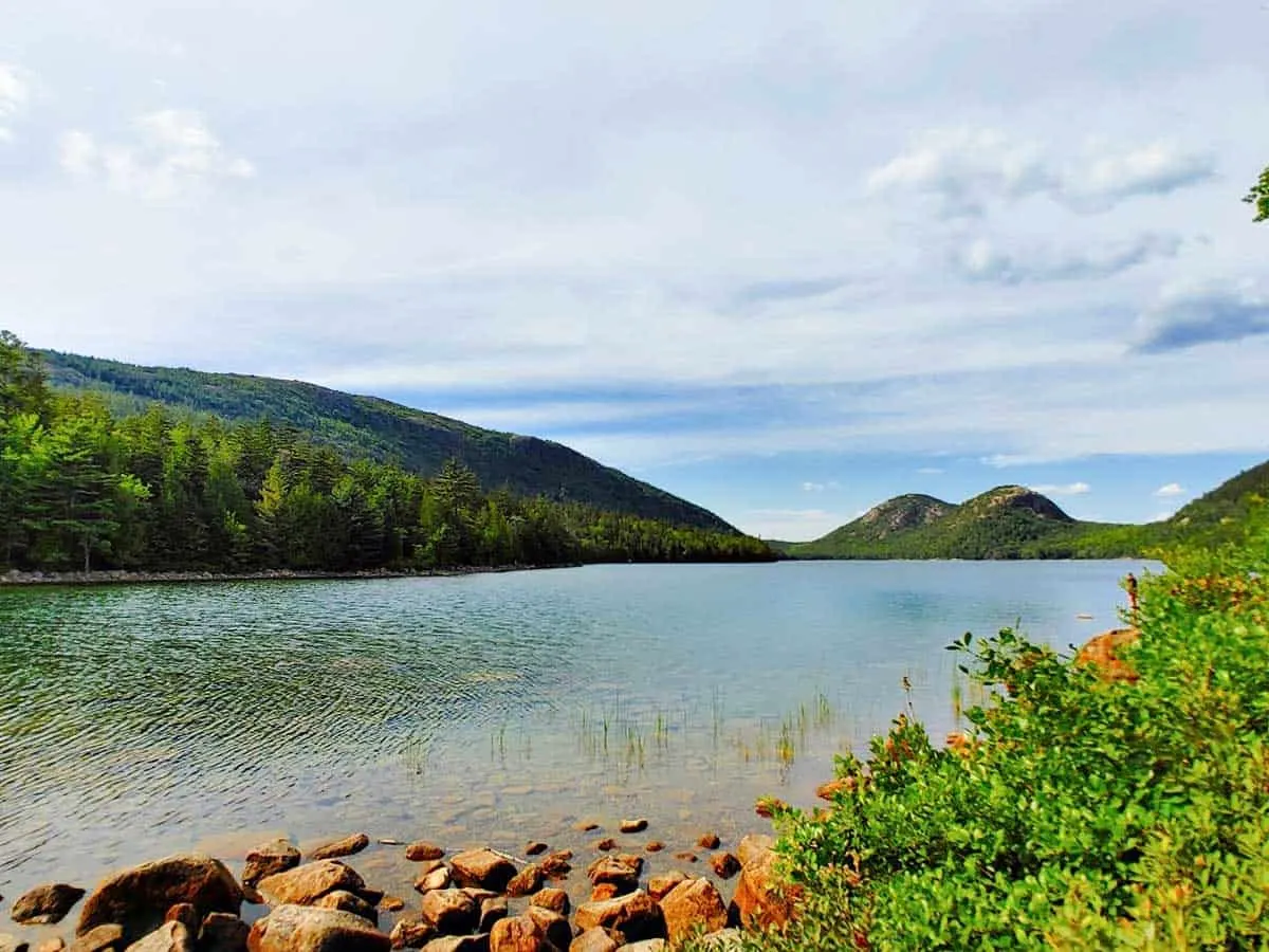 Views over jordan Pond in Acadia NP.