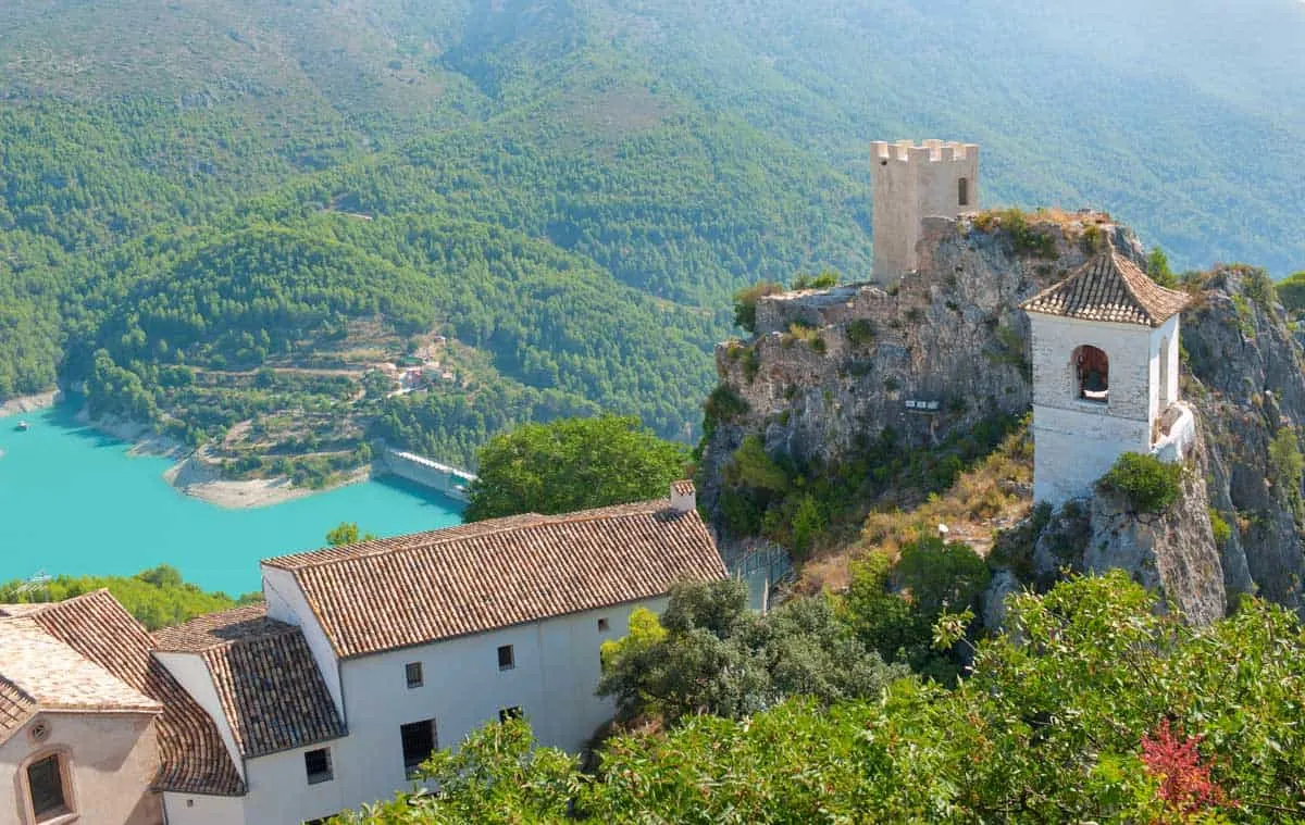 View from above a mountain village in Spain.