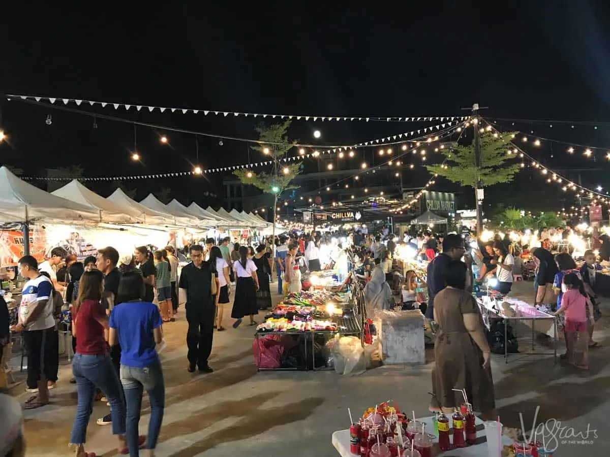 Night market in Phuket Thailand. 