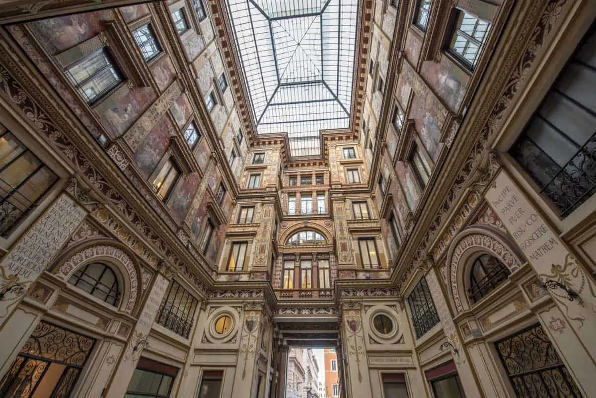 Galleria Sciarra Art Nouveau building in Rome.
