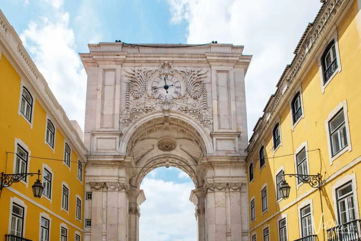 The triumph arch in Lisbon Portugal.