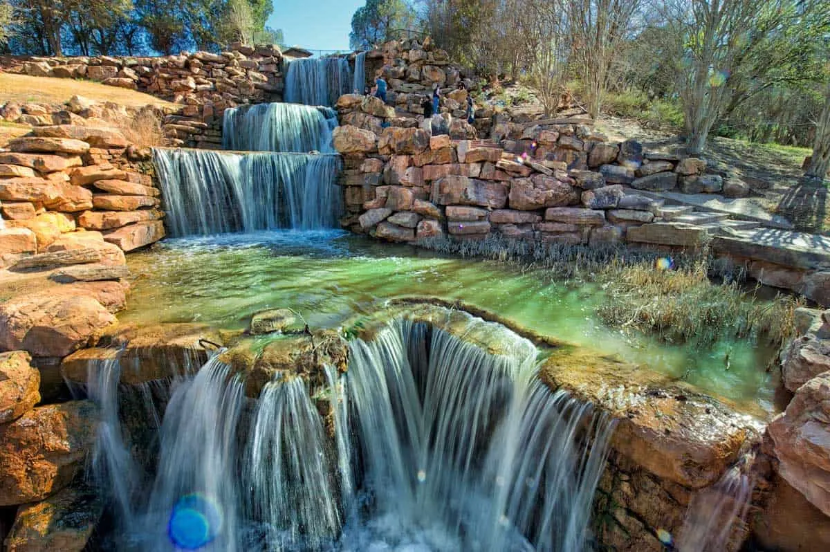 The waterfalls in Wichita Falls Texas.