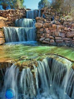 The waterfalls in Wichita Falls Texas.