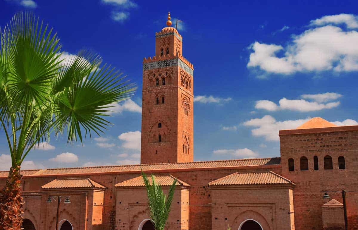 Koutoubia mosque in the Marrakech Medina.