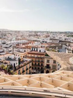 Views over the city of Seville from the top of Las Setas.