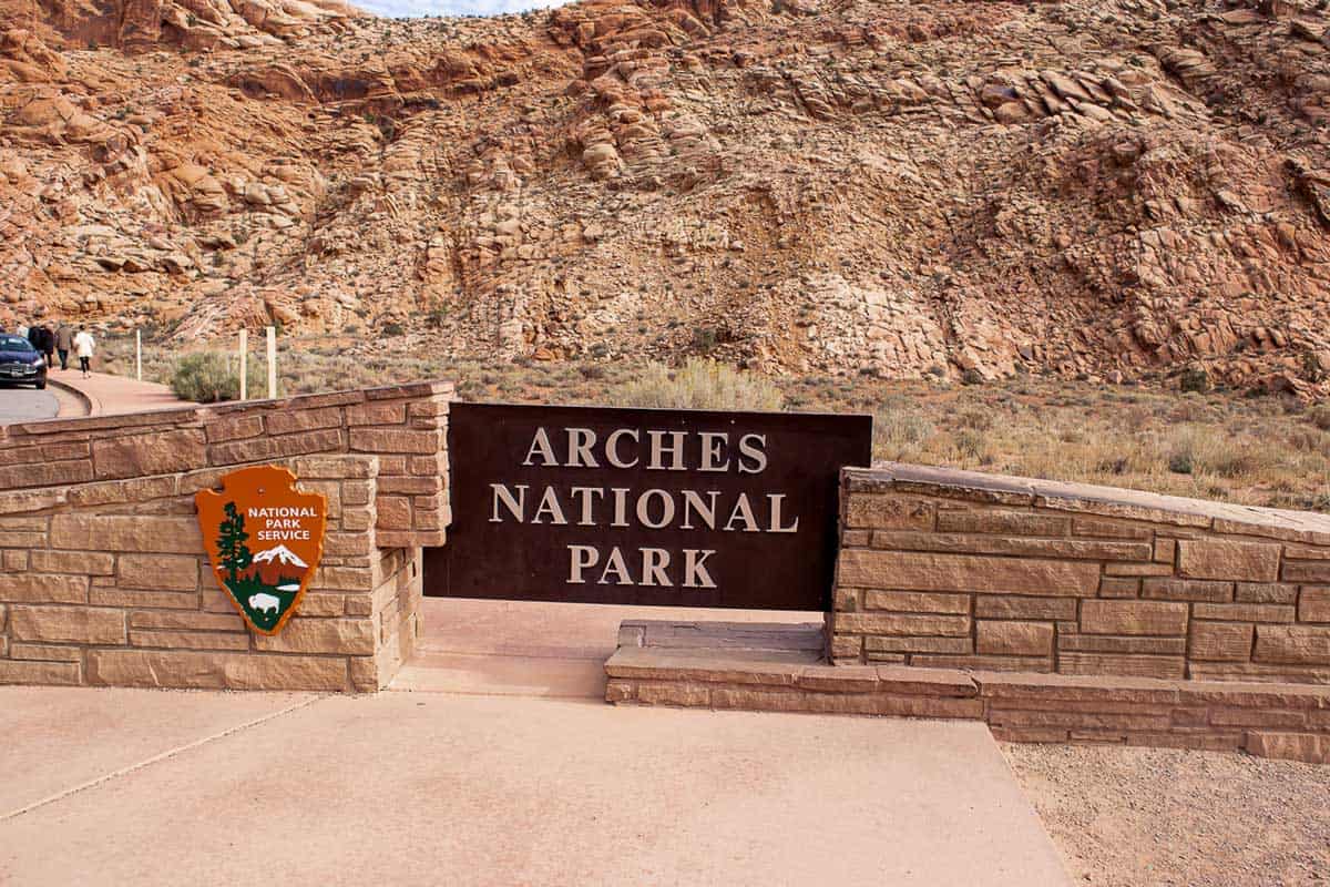 Entry to Arches National Park.