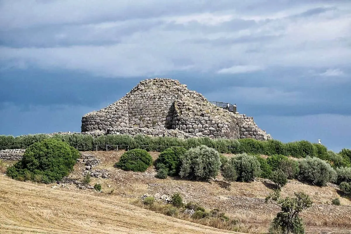 An ancient cone shaped stone building typical of Nuragic architecture in northern Sardinia.