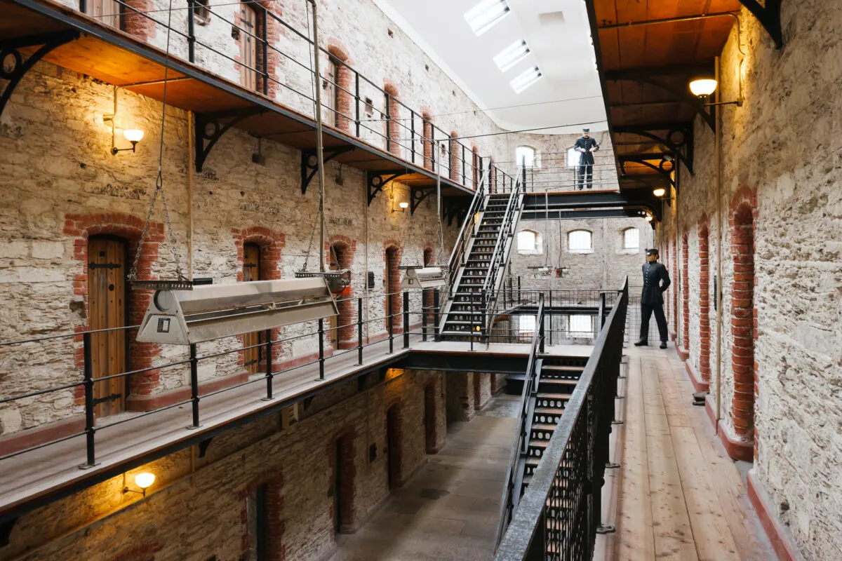 Inside view of historical jail museum in Cork City Gaol