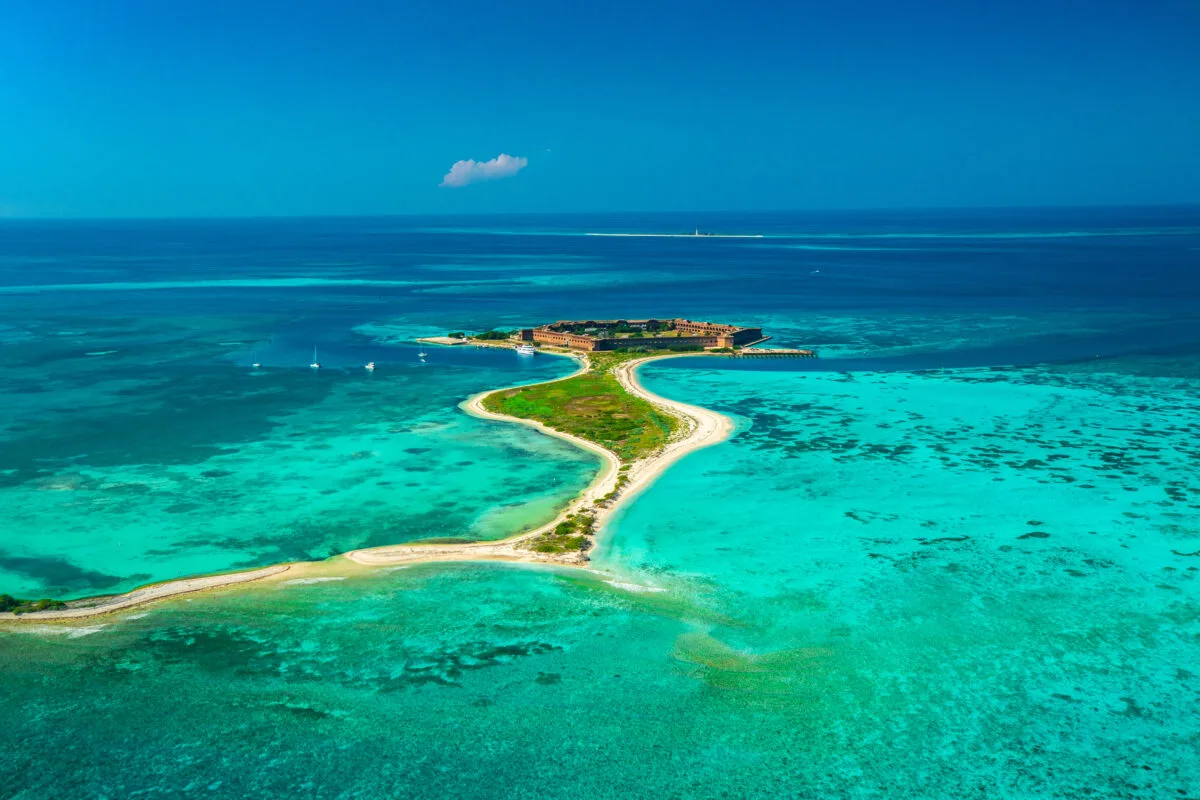 View of Dry Tortugas National Park and Civil War Fort Jefferson
