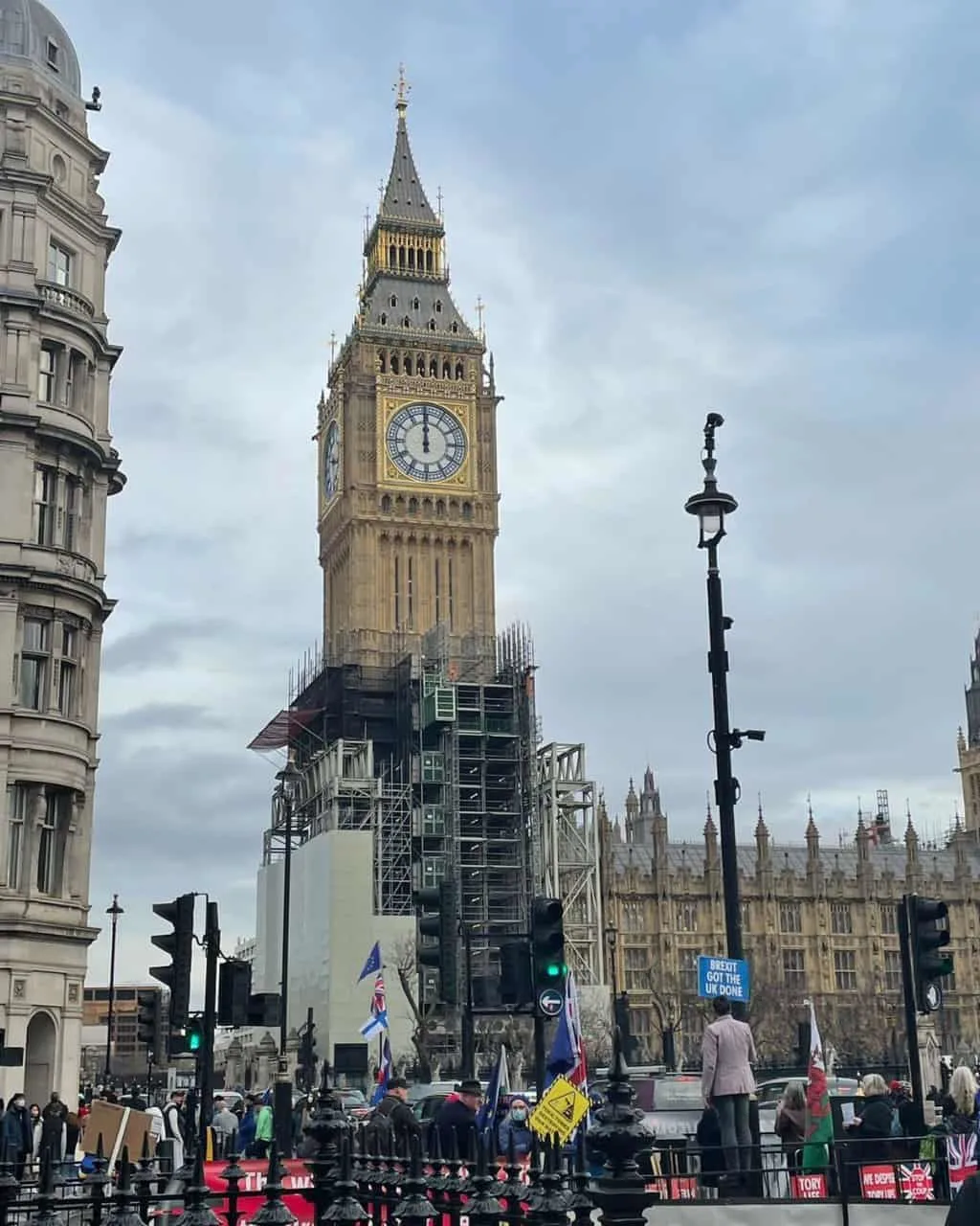Big Ben clocktower in London, UK under construction