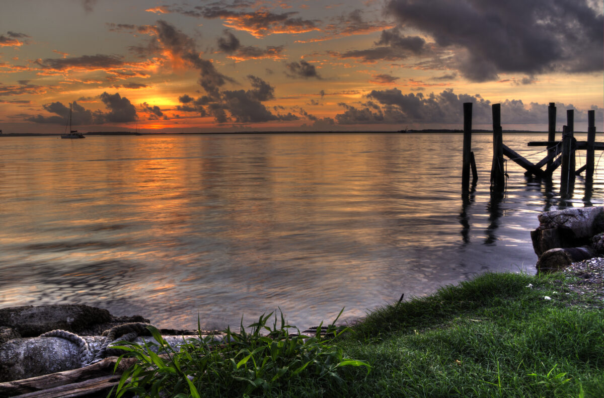 sunset at beach in Amelia Island Florida