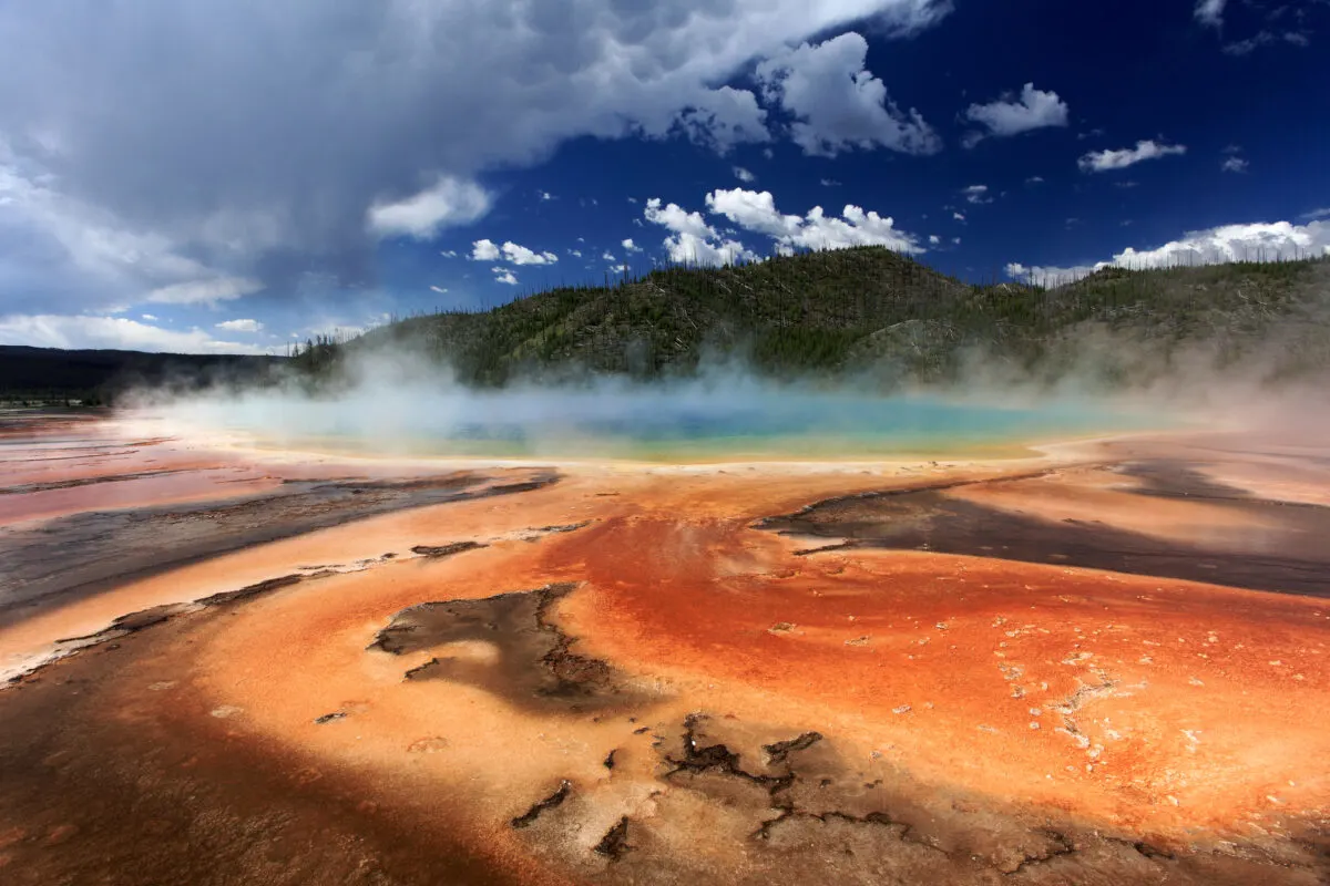 geyser in Yellowstone National Park, Wyoming