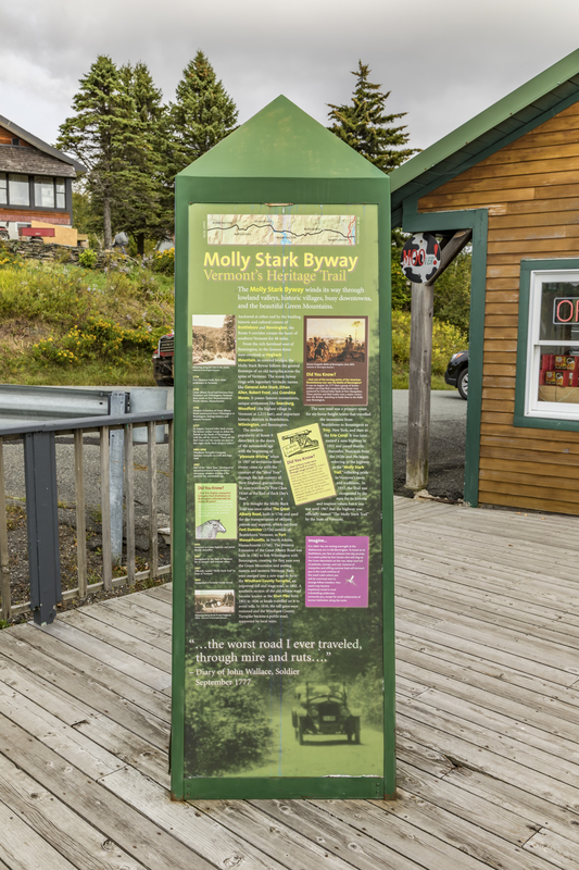 sign for Molly Stark Byway Vermont Heritage Trail