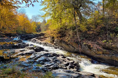 beautiful stream running through the Northeast Kingdom in Vermont